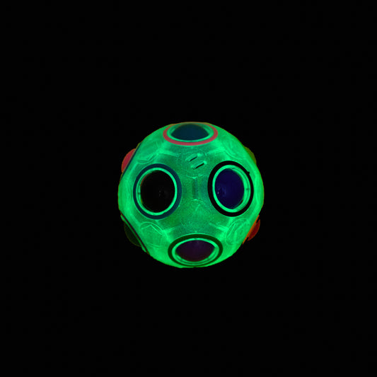 GREEN GLOW-IN-THE-DARK PUZZLE BALL